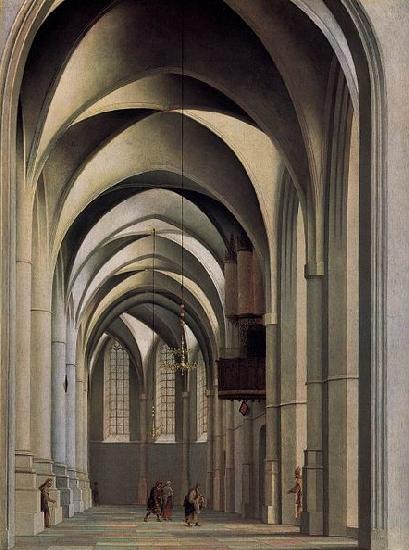  View of the ambulatory of the Grote or St. Bavokerk in Haarlem